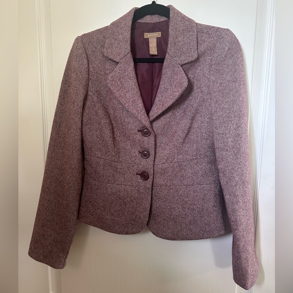 Vintage Gadzooks Mauve Tweed Blazer Size M
